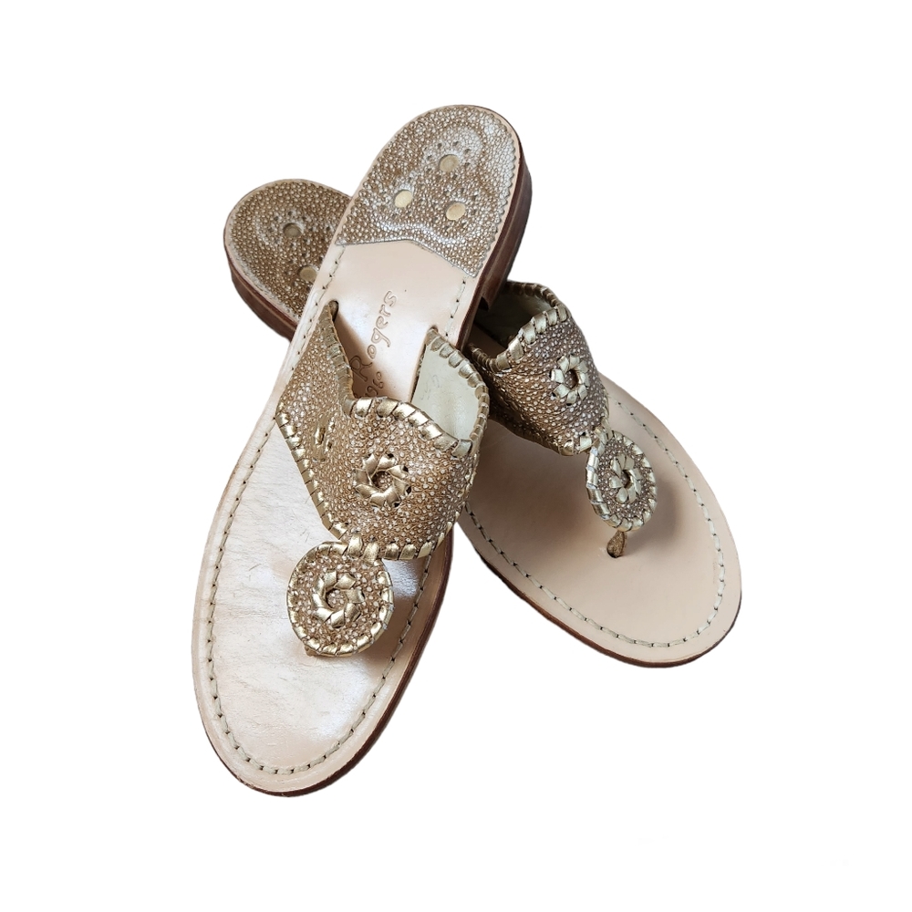 Classic Jack Rogers Gold Sandals